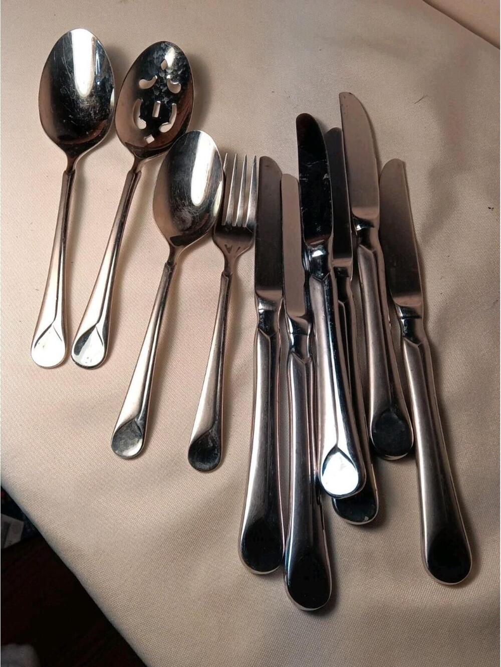 Lot of 10 Pieces JA Henckels Zwilling PROVENCE 18/10 Serving Spoons Knifes Fork